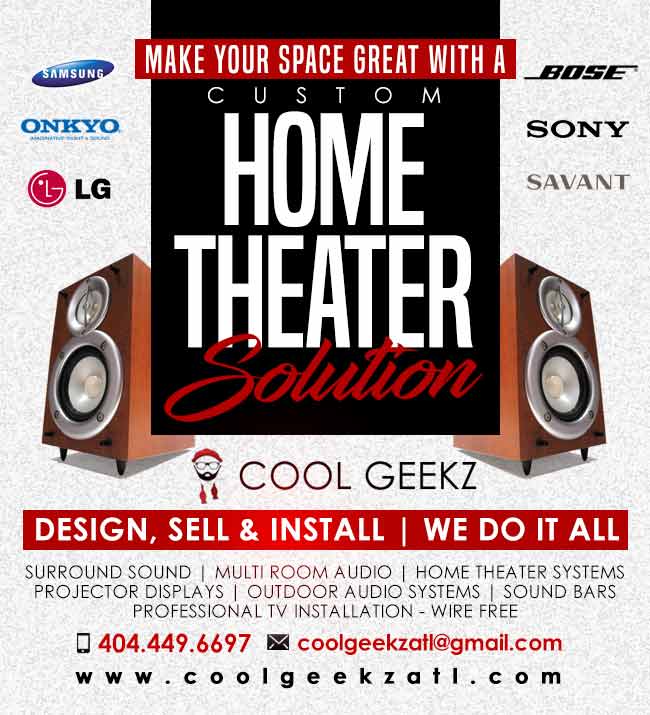 Cool Geekz designs, sells, and installs custom home theater systems in atlanta