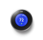 smart nest thermostat in black with blue dial in Lawrenceville, GA